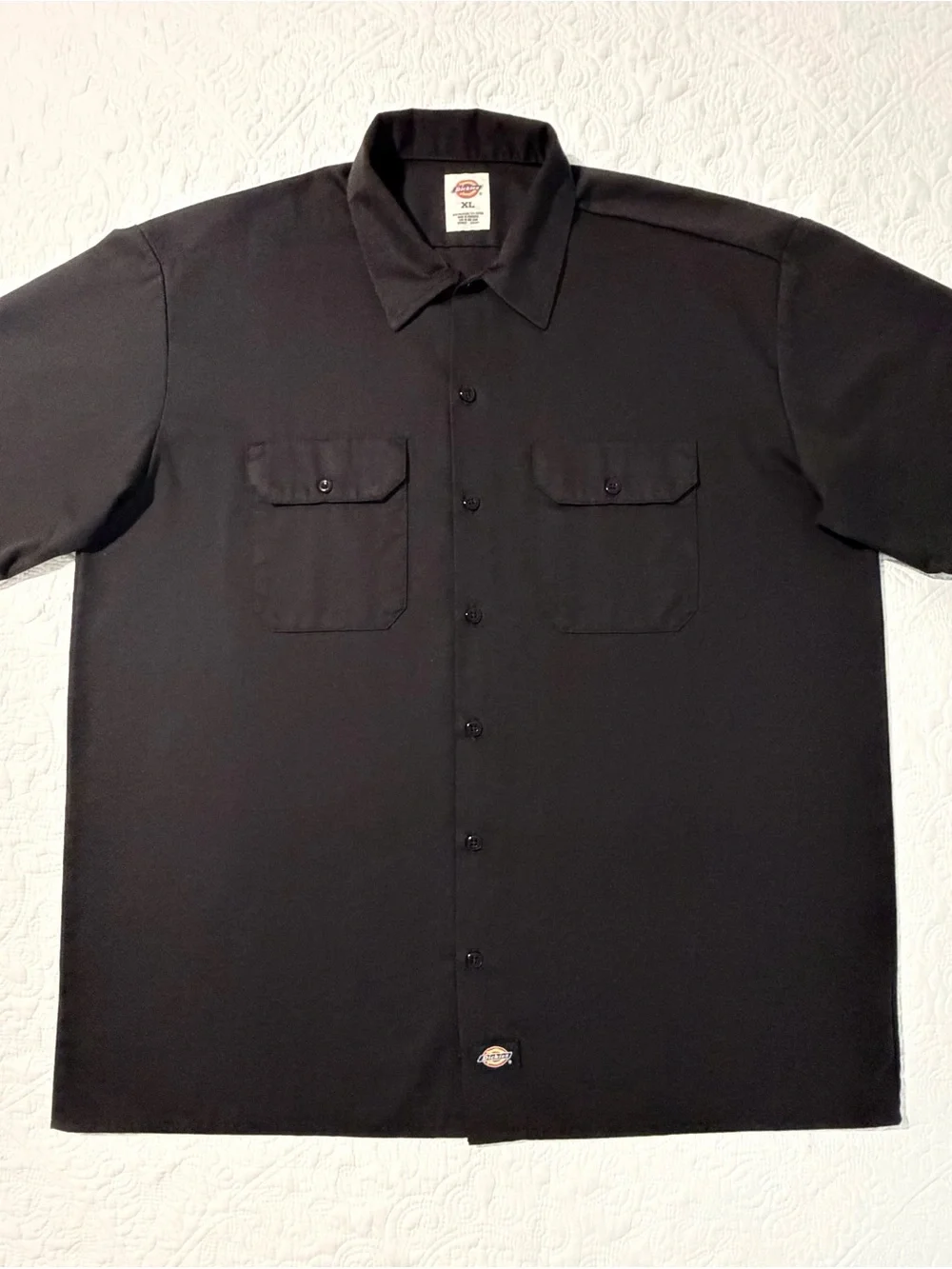 Dickies | Original Fit | Short Sleeve Twill Work Shirt | Size XL | Black
